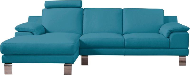Egoitaliano Ecksofa "Shakira, Design und super Sitzkomfort auf hohem Niveau, tolle Details", mit Recamiere, L-Form, edle Füße
