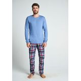 Jockey Pyjama "NIGHT & DAY PYJAMA 1/1 KNIT", (2 tlg.), Elastikbund mit Kordelzug, Seitentaschen, Langarmshirt mit Rundhals
