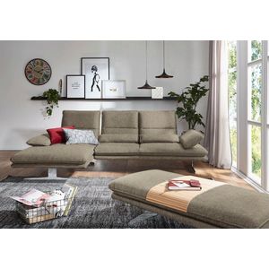 W.SCHILLIG Ecksofa "broadway, Designsofa mit tollem Sitzkomfort, L-Form", Sitztiefenverstellung, Kopfteil- & Seitenteilverstellung, Breite 291cm