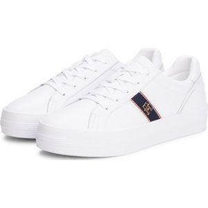 Tommy Hilfiger Plateausneaker "VULC WEBBING SNEAKER", Freizeitschuh, Halbschuh, Schnürschuh mit TH-Logo-Schmuckelement