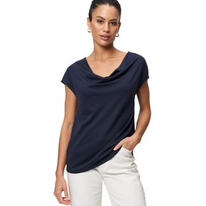 Zero T-Shirt "zero Jerseyshirt mit Wasserfallausschnitt", (1 tlg.), drapiert /gerafft