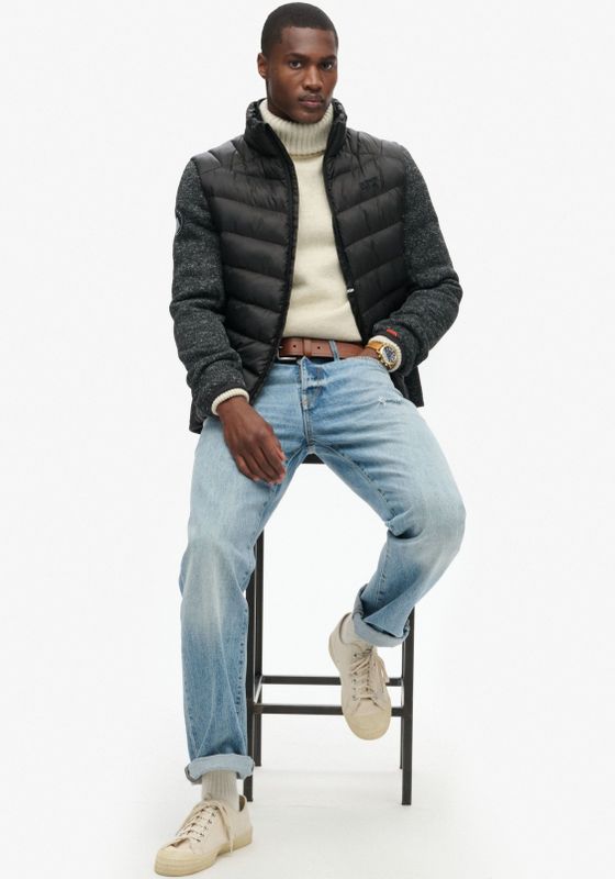 Superdry Steppjacke "STORM KNIT HYBRID PADDED JKT", mit Kapuze