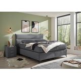 ED EXCITING DESIGN Boxspringbett "Vlieland", Premium 9-Zonen-Tonnentaschenfederkern Duo-Matratze mit Kokosmatte