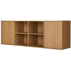 Hammel Furniture Sideboard "Mistral, Hochwertig Schrank, hängend/stehend, mit 2 gerillten Türen", und 4 verstellbare Einlegeböden, B: 176 cm, anpassungsbar Designmöbel