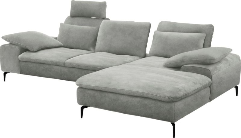 W.SCHILLIG Ecksofa "valentinoo, Designsofa, bequem, elegant und zeitlos, L-Form", (Set), inklusive Hocker, mit Sitztiefenverstellung, Breite 299 cm