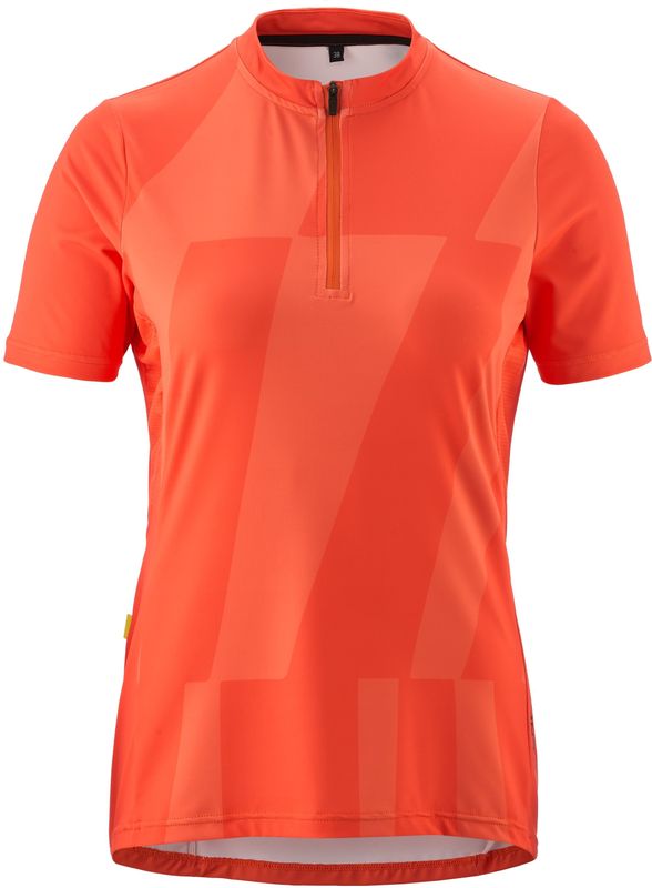 Gonso Radtrikot "Adventure Jersey Halfzip W", Damen Fahrradtrikot kurzarm, Rückentasche mit RV, Quick-Dry, Slim Fit
