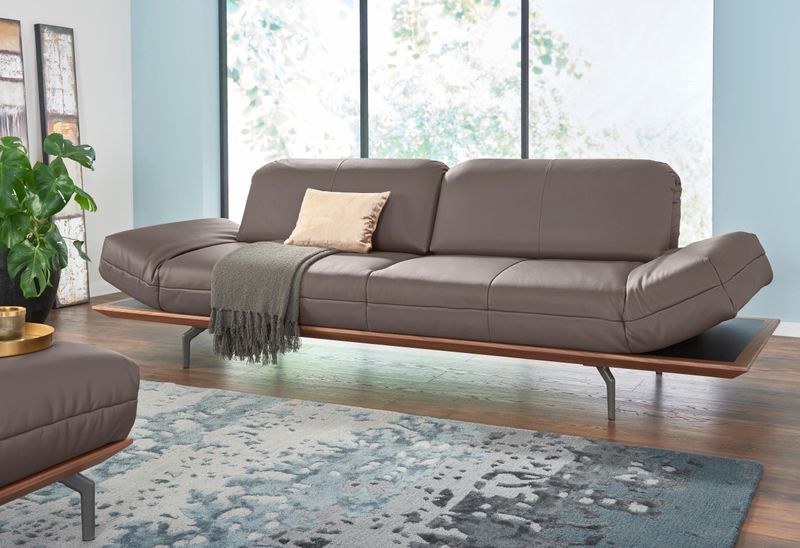 Creation BY ROLF BENZ 3-Sitzer "CR.420, Designsofa, Loungesofa", in 2 Qualitäten, Holzrahmen in Eiche Natur oder Nußbaum, Breite 232 cm