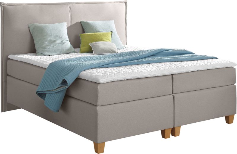 Home affaire Boxspringbett "Houssay", inkl. Topper, 5 Breiten, 2 Härtegraden auch in Überlänge 220 cm