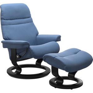Stressless Relaxsessel "Sunrise", (Set, Relaxsessel mit Hocker), mit Classic Base, Größe L, Gestell Schwarz