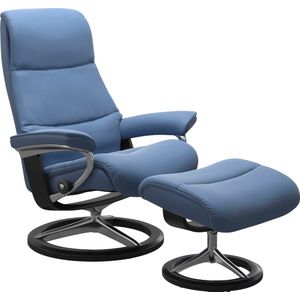 Stressless Relaxsessel "View", (Set, Relaxsessel mit Hocker), mit Signature Base, Größe M,Gestell Schwarz