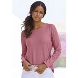 LASCANA Langarmshirt "mit Streifenstruktur", aus weicher Baumwoll-Qualität