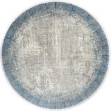 WK WOHNEN Teppich "BORDER", rund, 8 mm Höhe, hochwertiger Viskoseanteil, samtweiche Oberfläche mit 3 D Effekt