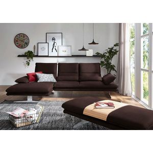 W.SCHILLIG Ecksofa "broadway, Designsofa mit tollem Sitzkomfort, L-Form", Sitztiefenverstellung, Kopfteil- & Seitenteilverstellung, Breite 291cm