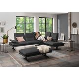 W.SCHILLIG Ecksofa "broadway, Designsofa, toller Sitzkomfort, zeitlos, elegant, L-Form", Sitztiefenverstellung, Kopfteil- & Seitenteilverstellung, Breite 284cm