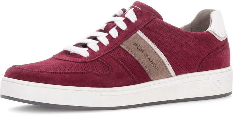 Pius Gabor Sneaker, Freizeitschuh, Halbschuh, Schnürer mit Kontrastbesätze, Weite G