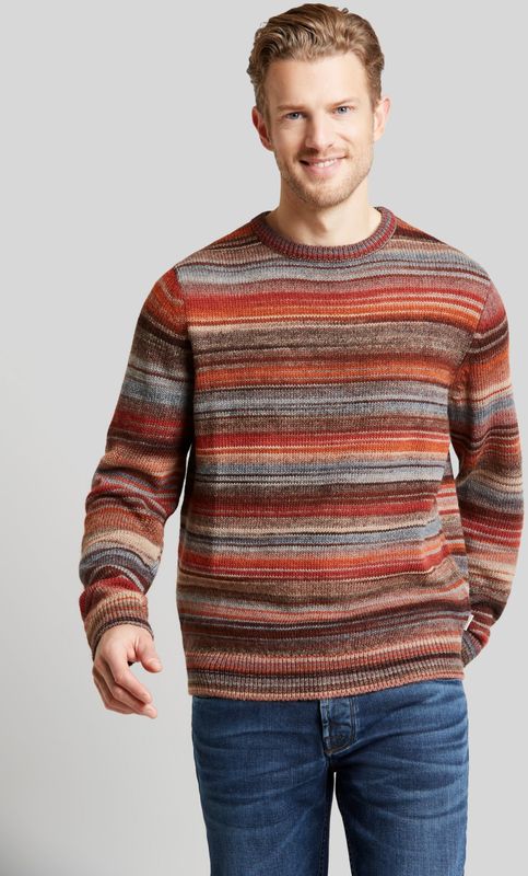 bugatti Rundhalspullover, mit Multicolor-Farbverlauf