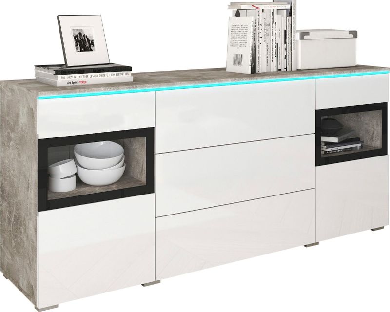 INOSIGN Sideboard "VERA", Moderne grifflose Kommode,verstellbare Einlegeböden