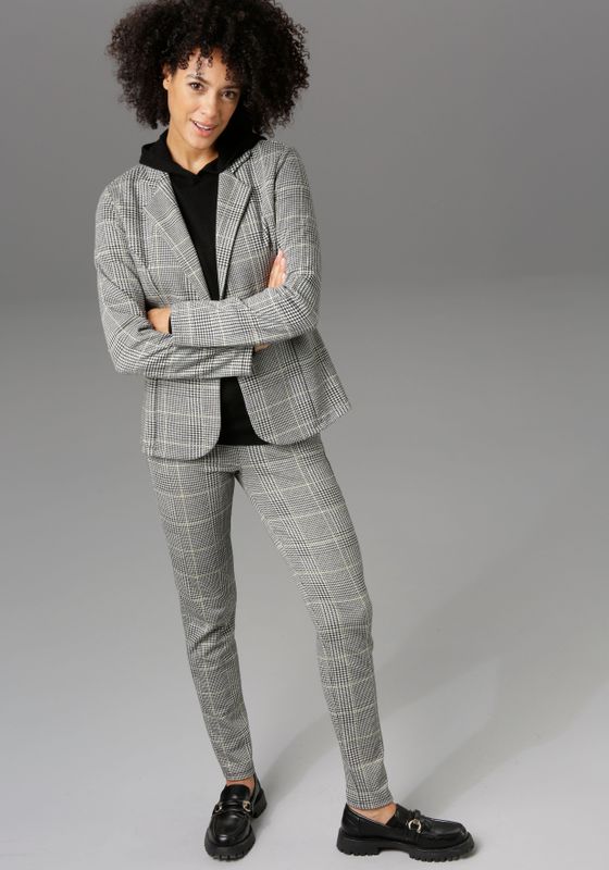 Aniston CASUAL Sweatblazer, im Karo-Dessin