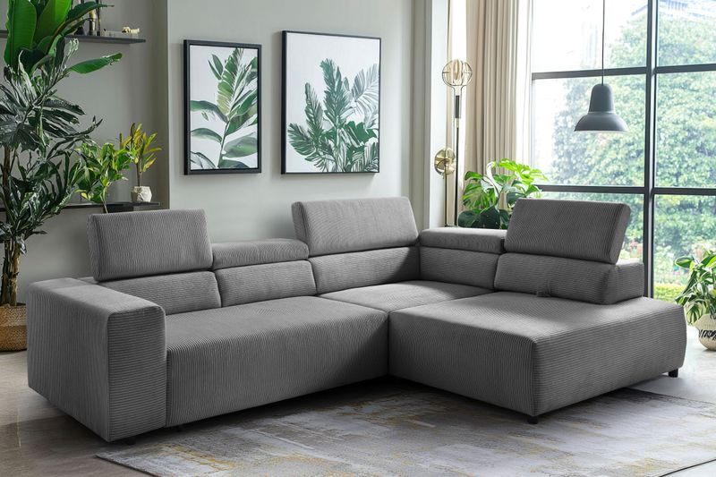 exxpo - sofa fashion Ecksofa "VITTORIO", inkl. Kopfteil- und Sitztiefenverstellung, wahlweise mit Bettfunktion