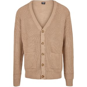URBAN CLASSICS Strickfleecejacke "Urban Classics Herren Boxy Cardigan", (1 St.), ohne Kapuze