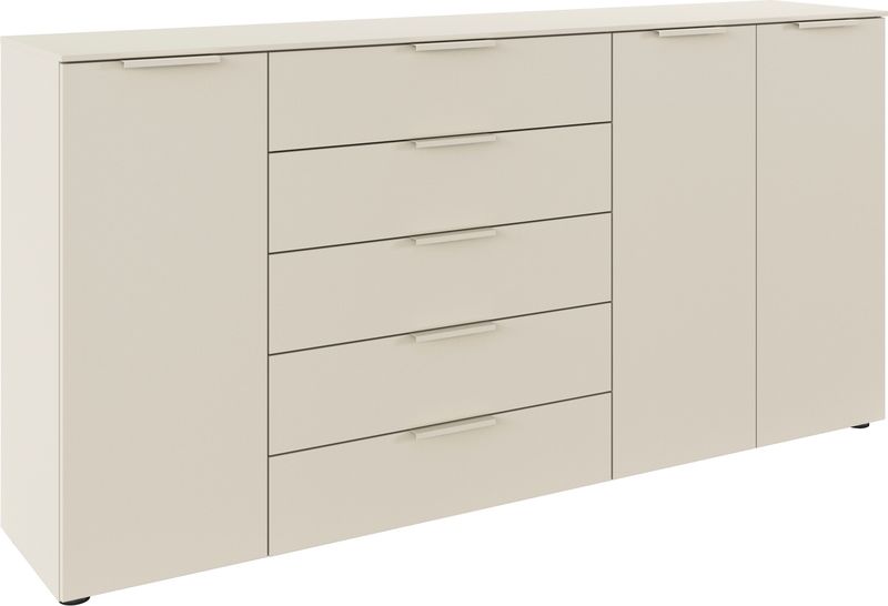 rauch Schubkastenkommode "Kommode Türkommode Sideboard Kombikommode FLIPP", (Breite 200 cm mit 4 Einlegeböden), 3-türig mit 5 Schubladen und Soft-Close-Funktion
