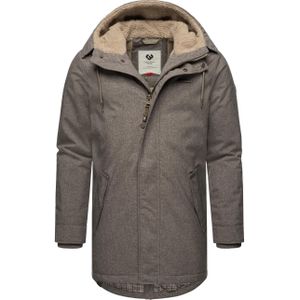 Ragwear Kurzmantel "Mr Smithem Melange", Lange Herren Winterjacke mit Kapuze