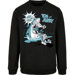 F4NT4STIC Rundhalspullover "F4NT4STIC Herren Tom And Jerry Summer Shark with Basic Crewneck", (1 tlg.)