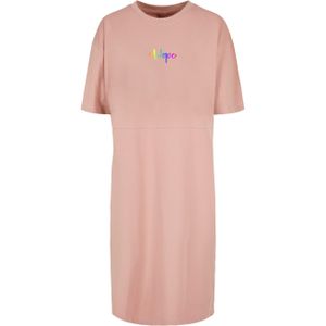Merchcode Shirtkleid "Merchcode Damen Ladies Hope Rainbow Oversized Slit Tee Dress", (1 tlg.)