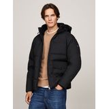 Tommy Hilfiger Parka "ROCKIE UTILITY HOODED JACKET", mit Kapuze, Abnehmbare Kapuze mit Kordelzug, 2-Wege-Reißverschluss