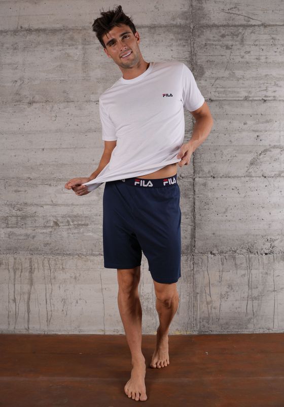 Fila Shorty "MAN JERSEY PYJAMAS", (2 tlg.), Hose mit elastischem Logobund und Kurzarmshirt