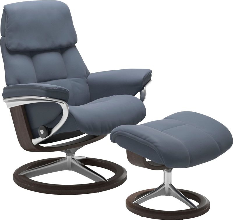 Stressless Hocker "Ruby", mit Signature Base, Gestell Eiche, Wenge, Braun & Schwarz