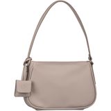 TOM TAILOR Denim Schultertasche "Bena", aus glattem Lederimitat mit feinem Logo und dekorativem Anhänger