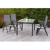 MERXX Garten-Essgruppe ""Amalfi"", (Set, 5 tlg., 5-fach verstellbare Rückenlehne), Tisch: LxB: 150x90 cm