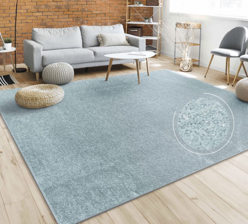 Paco Home Teppich "Porto 890", rechteckig, 13 mm Höhe, Kurzflor, Uni-Farben, ideal im Wohnzimmer & Schlafzimmer