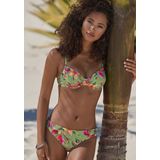 LASCANA Bikini-Hose "Malia", mit Umschlagbund mit tropischem Print