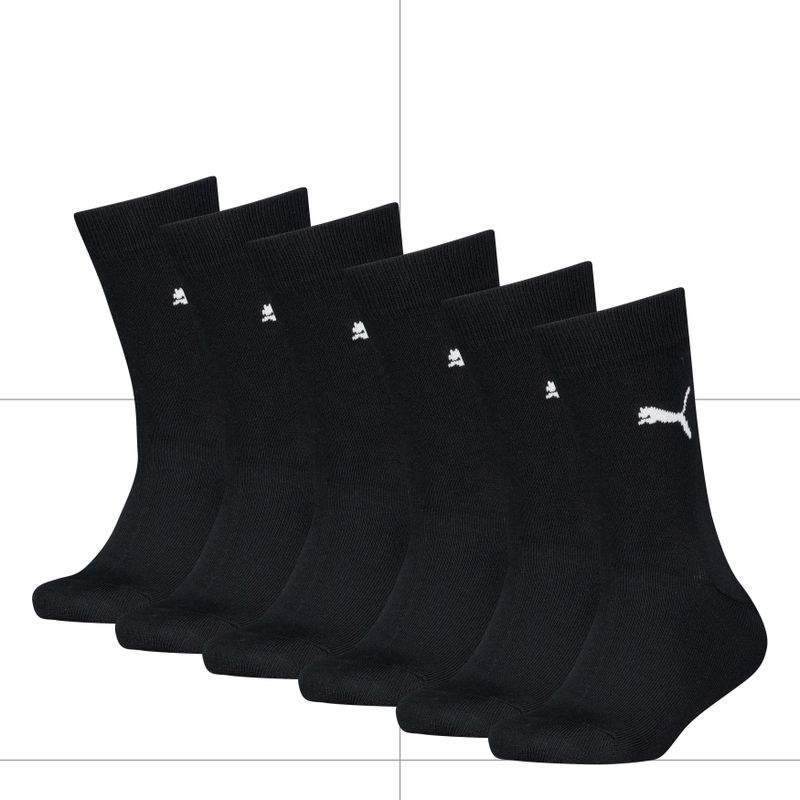 PUMA Socken "PUMA KIDS EASY RIDER 6P ECOM", (6 Paar), Sportsocken, Rippenbündchen, Logo