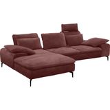 W.SCHILLIG Ecksofa "valentinoo, Designsofa, bequem, elegant und zeitlos, L-Form", (Set), inklusive Hocker, mit Sitztiefenverstellung, Breite 299 cm