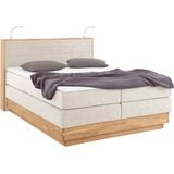 Home affaire Boxspringbett "Cavan", Eiche, inkl. Bettkasten & Topper, verschiedene Härtegrade (auch H4)