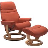 Stressless Relaxsessel "Sunrise", (Set, Relaxsessel mit Hocker), mit Classic Base, Größe M, Gestell Eiche