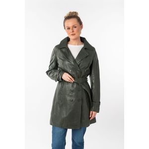 Mauritius Ledermantel "GWTaresa", (2 tlg., mit Bindegürtel), Leder-Trenchcoat mit Bindegürtel