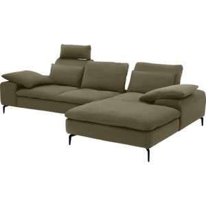 W.SCHILLIG Ecksofa "valentinoo, Designsofa, bequem, elegant und zeitlos, L-Form", (Set), inklusive Hocker, mit Sitztiefenverstellung, Breite 299 cm