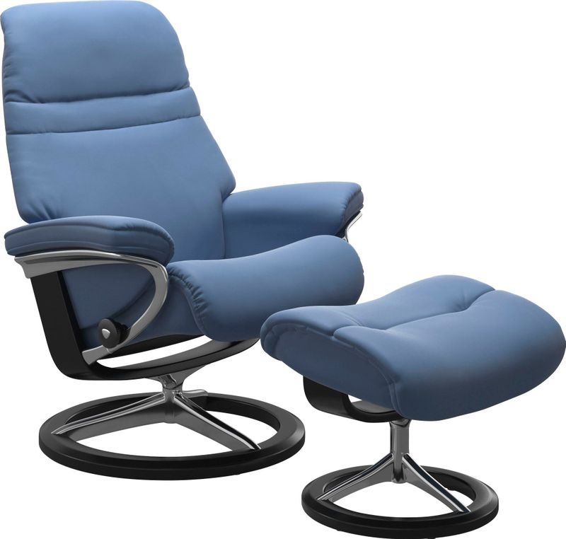 Stressless Relaxsessel "Sunrise", (Set, Relaxsessel mit Hocker), mit Signature Base, Größe L, Gestell Schwarz