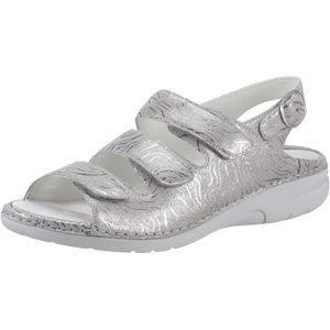 Waldläufer Riemchensandale "GUNNA", Sommerschuh, Sandalette, Keilabsatz, in Metallic-Optik, G-Weite