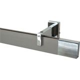 GARESA Gardinenstange "FLAT", 1 läufig-läufig, Wunschmaßlänge, Rechteckprofil, Wandmontage, perfekter Lauf, modern, verlängerbar