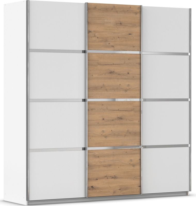 rauch Kleiderschrank "Schwebetürenschrank OTTO´s Choice Garderobe Schrank TOP ANGEBOT Avola", (in 3 verschiedenen Ausstattungen BASIC/CLASSIC/PREMIUM), mit eleganten Zierleisten in Chrom, Schwarz oder Weiß MADE IN GERMANY