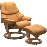 Stressless Relaxsessel "Reno", (Set, Relaxsessel mit Hocker), mit Hocker, mit Classic Base, Größe S, M & L, Gestell Eiche