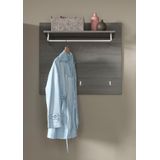 INOSIGN Garderobenpaneel "Rumba, Breite 80cm, 3 Haken, 1 Kleiderstange, 1 Ablageboden", Garderobe, Paneel, Wandpaneel, Flurmöbel