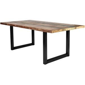 SIT Esstisch "Tops", aus recyceltem Altholz und Metall, Shabby Chic, Vintage