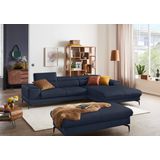 W.SCHILLIG Ecksofa "piedroo, Designsofa mit tollem Sitzkomfort, elegant und bequem, L-Form", Kopfteilverstellung, wahlweise mit Sitztiefenverstellung, Breite 303cm