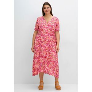 Sheego Sommerkleid "Große Größen", in Wickeloptik, mit Blümchenprint